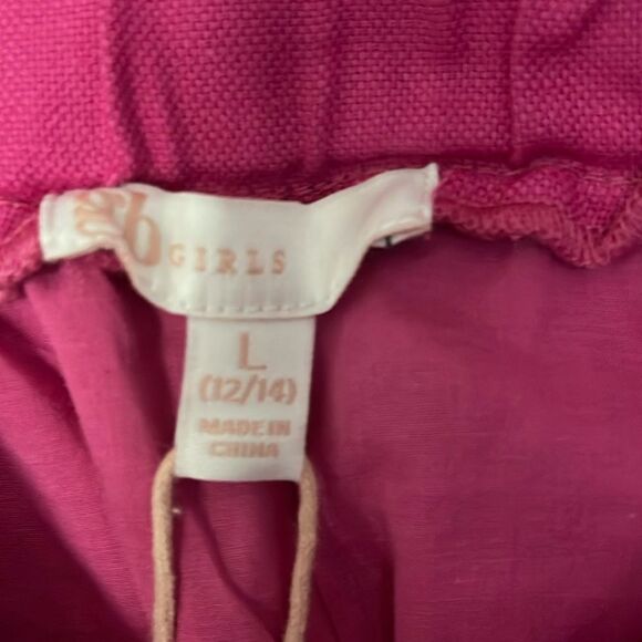 gb girls 2 piece hot pink ruffle set size L 12/14 new with tags - Picture 7 of 9